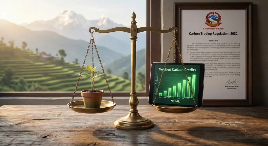 Official documentation and digital registry for the Nepal Carbon Trading Regulation 2082 project approval process.